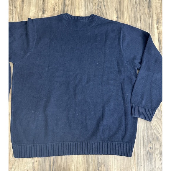 Eddie Bauer Sweater Mens XXL Tall Blue Knit Crewneck Pullover‎ Outdoors - Picture 12 of 14